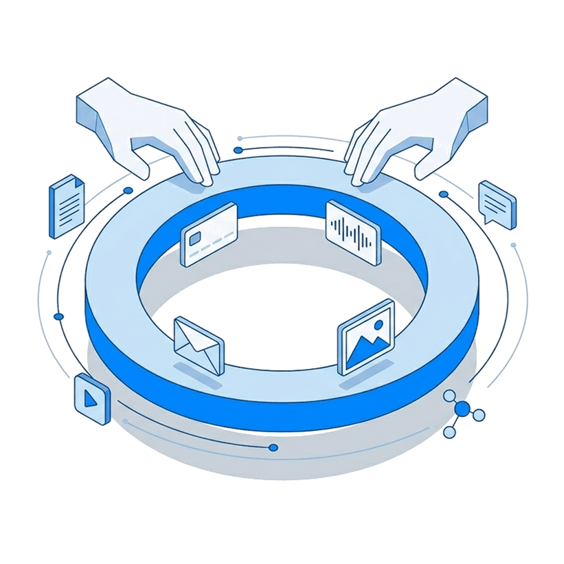 Isometric Open Data Illustration
